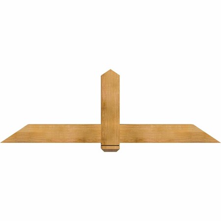 Ekena Millwork Eugene Rough Sawn Timber Gable Bracket, Western Red Cedar, 72"W x 24"H x 6"D x 6"F, 8/12 Pitch GBW072X24X0606EUG00RWR